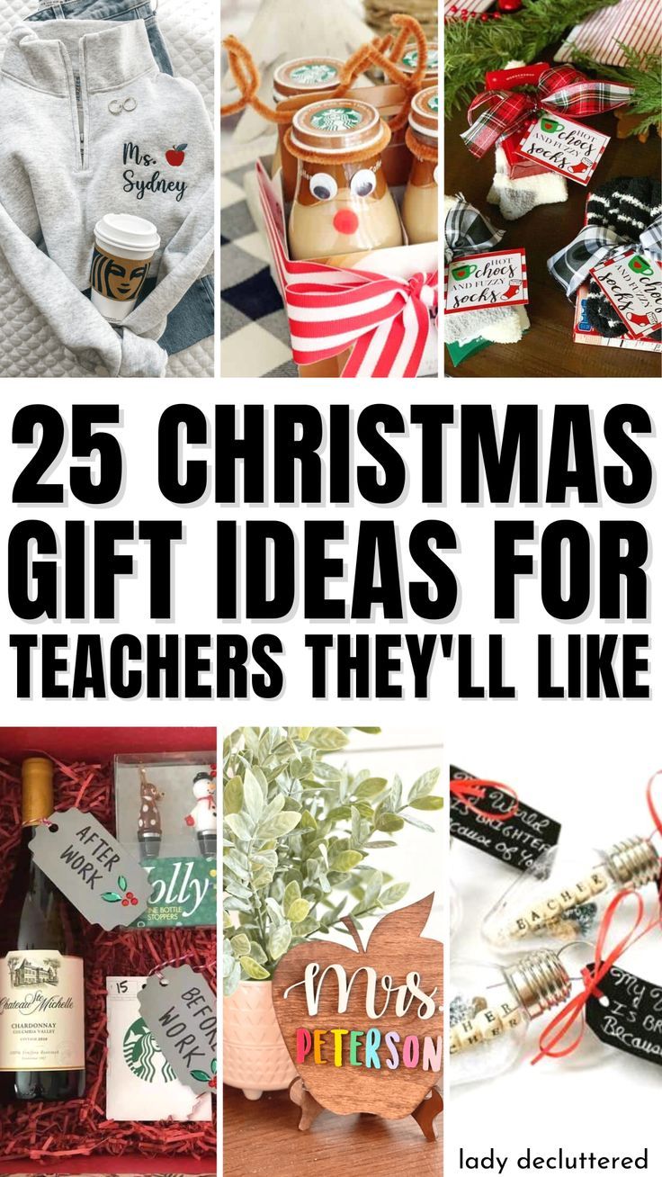 25 Christmas Gift Ideas for Teachers They'll Actually Like Clever Christmas Gift Ideas, Christmas Gift For Daycare Teacher, Teacher Gifts Christmas Cheap, 25 Christmas Gift Ideas, Quick Teacher Gifts, Christmas Gift Ideas For Teachers, Interesting Christmas Gifts, Christmas Presents For Teachers, Diy Teacher Christmas Gifts