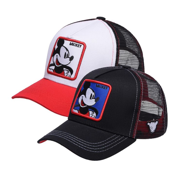 PRICES MAY VARY. Dual Pack Convenience: Get two high-quality caps in fun Mickey designs for an affordable price. FANCY MICKEY: Feature cute Mickey graphics printed on the front panel to show off favorite cartoon character style wherever you go. KEEPS COOL: Lightweight mesh construction allows air flow to keep the wearer cool on hot sunny days while providing sun protection. Adjustable Fit: Flexible plastic adjuster in the backband allows you to get the perfect fit no matter your head size(55cm-60cm),which suitable for boys and girls. Durable Construction: Reinforced stitching and pre-curved bill make these caps tough enough to last through active days. These fun Mickey trucker hats are perfect for any fan. Featuring classic cartoon design, these breathable mesh caps will keep kids cool whi Hats For Boys, Hats For Kids, Boy And Girl Cartoon, Amazon Devices, Favorite Cartoon Character, Casual Cap, Girls Cartoon, Mesh Cap, Kids Luggage