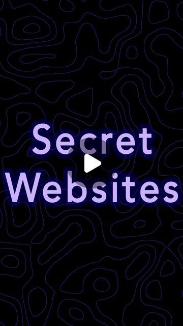 the words secret website are displayed in purple