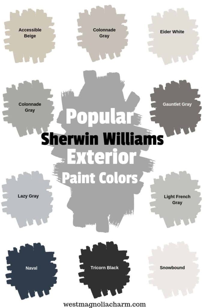 the different shades of paint that are used for walls and ceilings in various colors, including gray