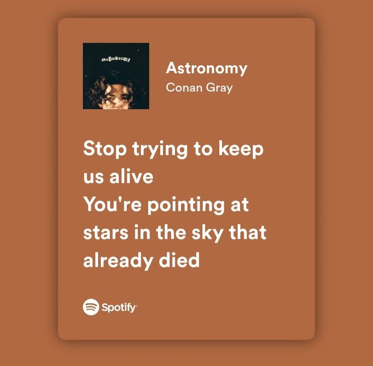 an orange square with the words stop trying to keep us alive you're pointing at stars in the sky that already died