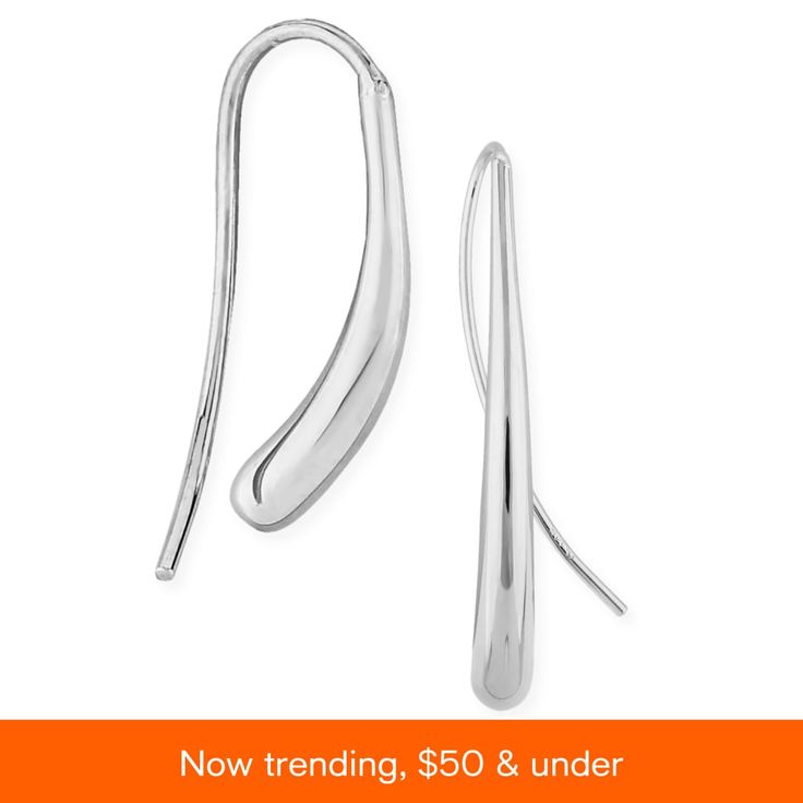 in stock White Gold Drop Jewelry With Shiny Finish, Modern Teardrop Jewelry With Shiny Finish, Modern White Gold Drop Jewelry, Teardrop Shaped Jewelry With Shiny Finish For Anniversary, Elegant Sterling Silver Teardrop Earrings With Polished Finish, Classic Drop Earrings With Polished Finish, White Gold Teardrop Jewelry With Shiny Finish, Modern Pear-shaped Everyday Jewelry, Classic Teardrop Earrings With Polished Finish