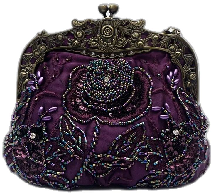 Moda Hippie, Purple Purse, I Love Purple, The Color Purple, Beaded Handbag, Evening Handbag, Evening Purse, All Things Purple, Vintage Purses