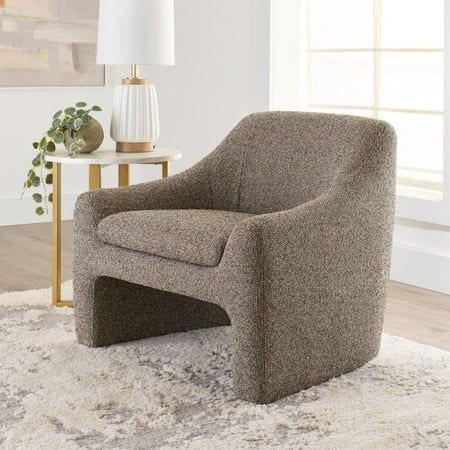 Elevate your living space with the stylish and comfortable Better Homes & Gardens Emerson Curvy Accent Chair. Its trendy slope arm and plush fabric in a gray hue provide a modern touch, while Dacron and high-density foam filling ensures superior comfort. The webbed seat suspension offers maximum support for long lounging sessions. Constructed with durable solid and engineered wood, this chair is built to last and comes fully assembled for immediate use. Perfect for adding elegance to your living Light Gray Accent Chairs, Amazon Accent Chairs, Bedroom Accent Chair Ideas, Accent Chairs For Living Room Modern, Accent Chairs For Office, Accent Chairs For Living Room Ideas, Cream Accent Chairs, Seating Area In Bedroom, Light Grey Accent Chair