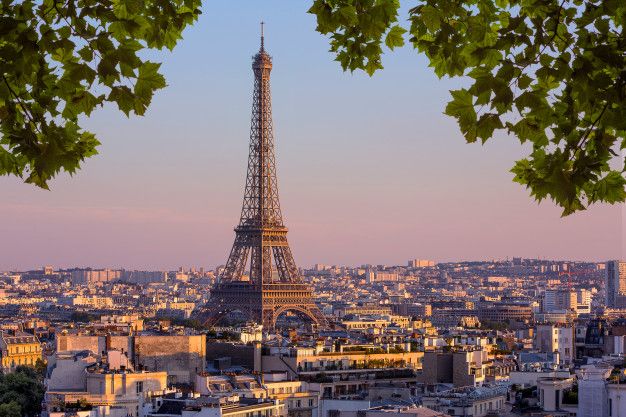 the eiffel tower towering over the city of paris