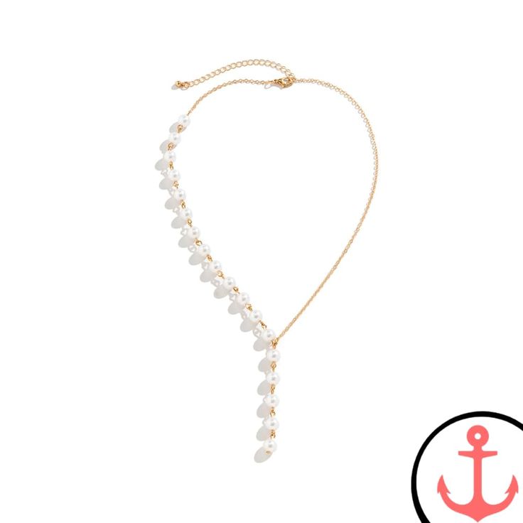 Discover the Allure of the Gold Pearl Beach Necklace Indulge your love for the sea with our exquisite Gold Pearl Beach Necklace. Exuding elegance and charm, this piece is designed for passionate sea lovers like you. Crafted with meticulous attention to detail, it showcases the beauty of nautical symbols, making it a perfect addition to your collection. As part of our Beach Necklaces collection, the Gold Pearl Beach Necklace embodies the essence of coastal living. Its timeless design draws inspir Elegant Lariat Jewelry For Beach, Elegant Beach Pendant Charm Necklaces, Elegant Beach Pendant Charm Necklace, Elegant Pendant Charm Necklaces For The Beach, Elegant Strand Jewelry For Vacation, Beach Jewelry: Pearl Charm Pendant, Beach Pearl Charm Pendant Jewelry, Beach Pendant Jewelry With Pearl Charm, Pearl Chain Necklace For The Beach