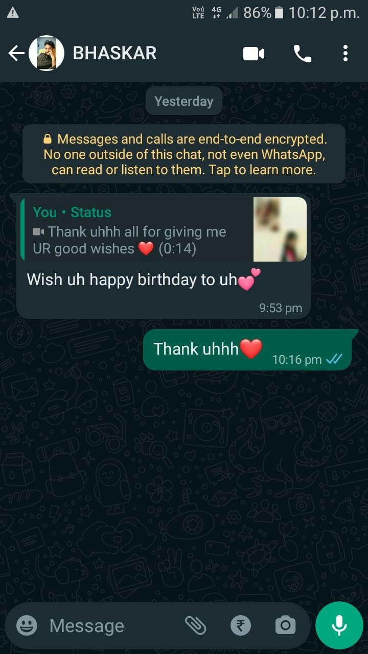 two texts that are being shared to someone on their cell phone, one is saying happy birthday