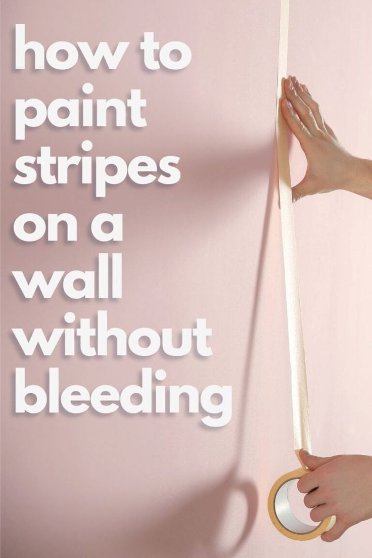 How to Paint Stripes on a Wall Without Bleeding Wall Stripes Paint Ideas, Stripe Paint Ideas For Walls, Stripe Wall Paint Ideas, Striped Bathroom Walls, Stripes Wall Paint, Painted Stripes On Wall, Striped Walls Bedroom, Wall Pattern Design, Painting Stripes On Walls