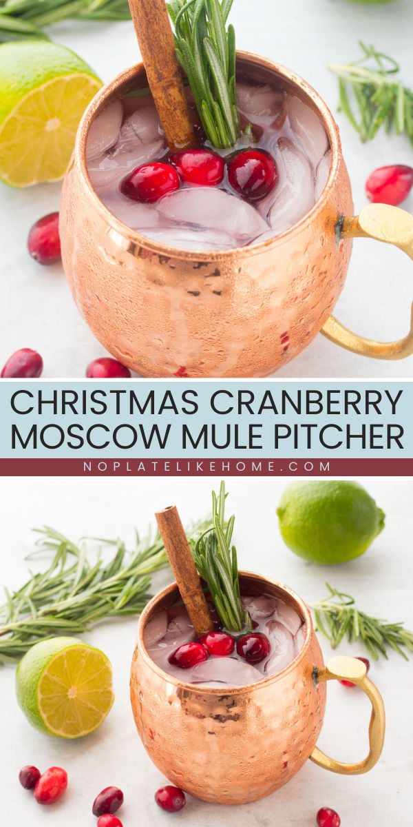 Learn how to make this best Christmas Moscow mule for your set of holiday drink recipes! A Cranberry Moscow Mule pitcher brings the holiday flavors into a crisp festive drink. Made with vodka, apple cider, cranberry juice cocktail, ginger beer, and lime juice! Christmas Moscow Mule Recipe Holiday Cocktails, Holiday Drinks Pitcher, Pitcher Of Moscow Mule Recipe, Christmas Drink Pitcher Recipes, Cranberry Moscow Mule Recipe For A Crowd, Moscow Mule Christmas Recipe, Winter Moscato Punch, Mule Drink Recipes Whiskey, Moscow Mules For A Crowd