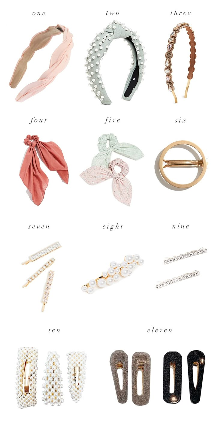 Hair Accessories Edit... - Rach Parcell Mermaid Hair Accessories, Natural Hair Accessories, Inexpensive Jewelry, Accessory Jewelry, Girly Accessories, Jewelry Hair, Fashion Hair Accessories, Diy Hair Accessories, Diy Hair