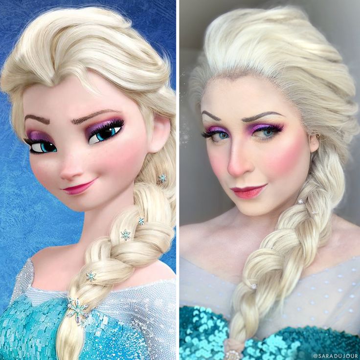 Elsa Halloween Makeup, Halloween Women Makeup, Elsa Makeup, Elsa Halloween, Frozen Makeup, Frozen Jr, Musical Hair, Elsa Cosplay, Little Mermaid Costume