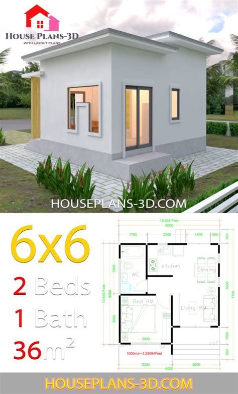 two story house plan with 3 bedroom and 2 bathrooms in the front, an open floor plan