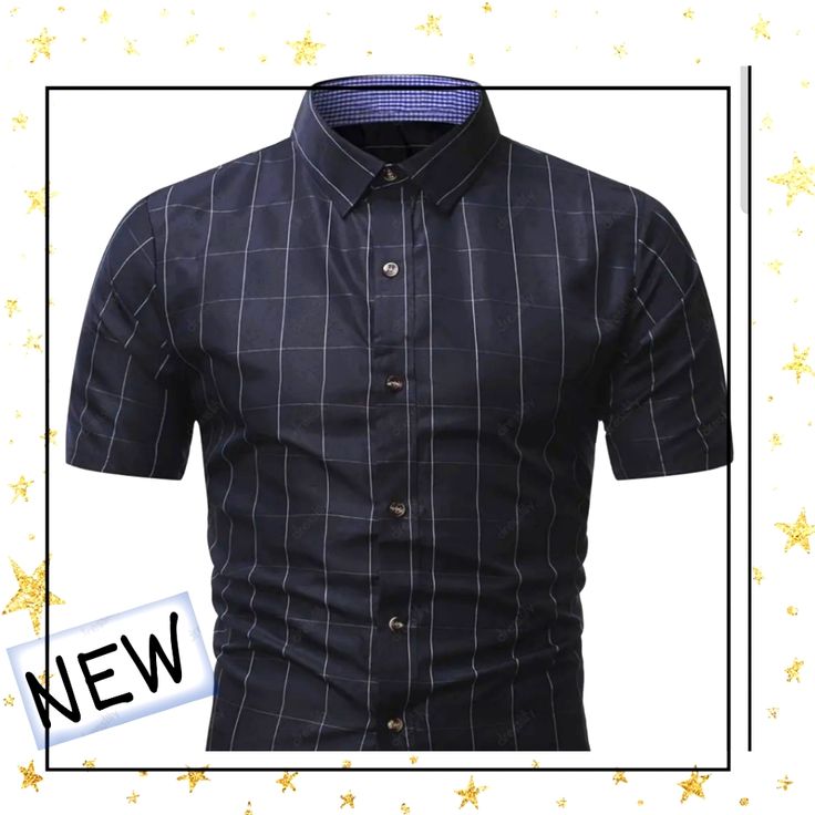 **New** Mens Grid Print Button-Up Short Sleeve Shirt Description: The Shirt Flatters The Silhouette With Its Classic Button-Down Relaxed Silhouette And Refined Finish. It Is Adorned With A Grid Print To Add An Instantly Stylish Look To This Design. Detail(S): Mens Size: Xs (Us Fit 32) Color(S): Black/White Plaid Shirt Type: Casual Shirts Style: Casual Collar: Turn-Down Collar Sleeve Length: Short Season(S): Summer, Spring Pattern Type: Plaid Material: Cotton, Polyester Fitted Black Button-up Short Sleeve Shirt, Fitted Black Short Sleeve Button-up Shirt, Fitted Short Sleeve Black Shirt With Buttons, Classic Fitted Black Short Sleeve Shirt, Black Short Sleeve Cotton Shirt With Casual Collar, Black Cotton Short Sleeve Shirt With Casual Collar, Black Summer Business Top, Black Summer Tops For Business, Short Sleeve Cotton Shirt For Business