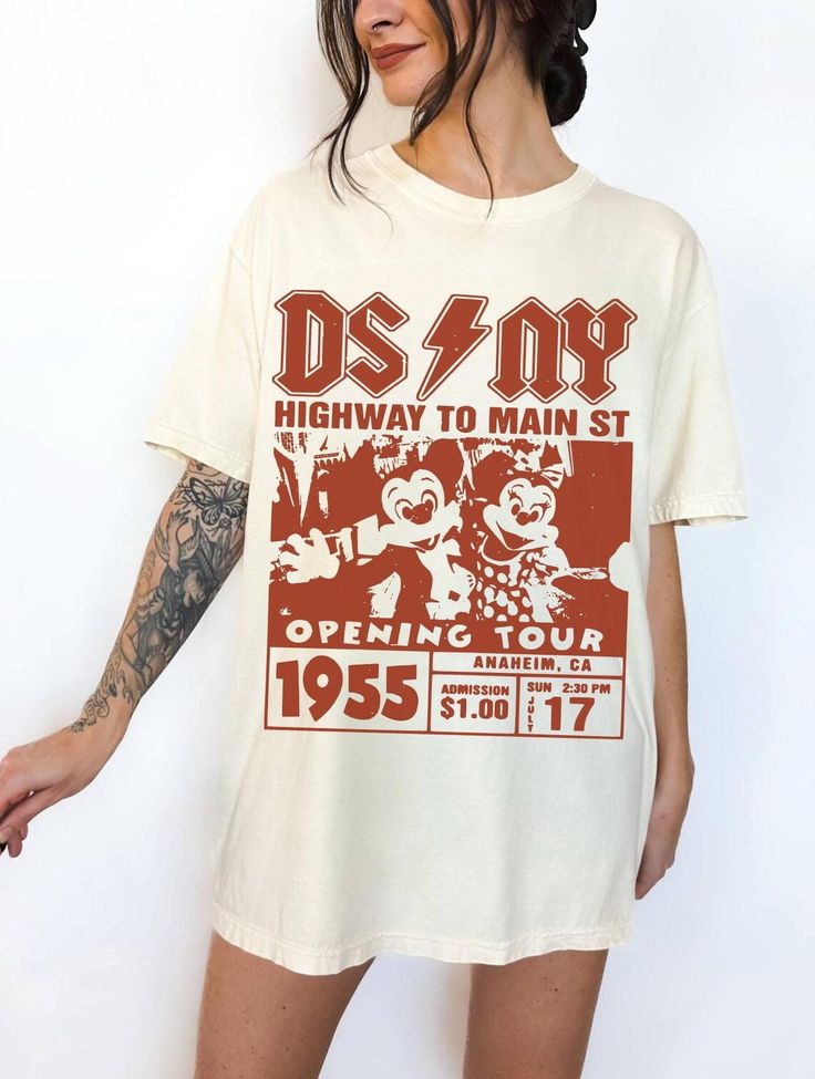 Vintage Dsny Tee UNISEX Comfort Colors® Mouse Ears Shirt Magical Place Rock n Roll Theme Park Vacation Oversizes T Shirt DSNYLAND California  Shop all The June Kind - https://www.etsy.com/ca/shop/TheJuneKind? ---------- Please read before placing your order -------------- 1. This apparel is GENDER NEUTRAL / UNISEX. The relaxed fit is flattering for all bodies. 2. Refer SIZE CHART for measurements. Upsize for oversized looks. 3. This listing for Comfort Colors 1717 Unisex 100% cotton tees - soft Rock N Roll Theme, Mouse Ears, Magical Places, Oversized T Shirt, San Jose Ca, Oversized Tshirt, Theme Park, Rock N, San Jose