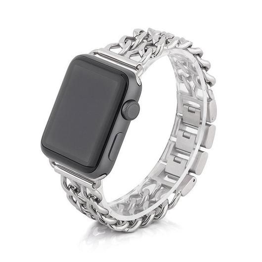 Apple Watch Series 5 4 3 2 Band, Double Chain link Bracelet Stainless Steel Metal iWatch Strap, 38mm, 40mm, 42mm, 44mm – www.Nuroco.com Metal Chain Link Apple Watch Band, Metal Chain Link Bracelet Strap For Watches, Metal Chain Link Watch Accessories, Adjustable Metal Chain Link Apple Watch Band, Stainless Steel Chain Link Watch Accessories, Adjustable Stainless Steel Chain Link Apple Watch Band, Adjustable Stainless Steel Chain Watch Bands, Stainless Steel Chain Link Watch Band, Modern Metal Watch Chain Accessory