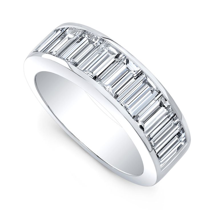 Diamond Baguette Band, Baguette Band, Baguette Diamond Band, Diamond Half Eternity Band, Diamond Baguette, Baguette Diamond Rings, Mens Rings, Half Eternity Band, Baguette Cut Diamond