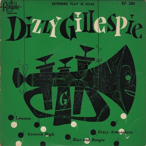 an advertisement for the dizzy gliepsee band, with black and white lettering