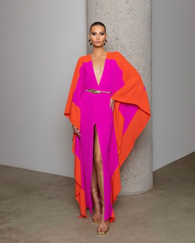 Eliza Summer Kaftan Dress, Kimono Fashion Summer, Kaftan Designs, Mode Abaya, فستان سهرة, Orange And Pink, Looks Chic, Glam Rock, African Dress