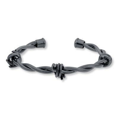 Men's Barb Wire Cuff Bracelet Stainless Steel Kay Jewelers Mens Necklace, Luxury Masculine Black Jewelry, Edgy Silver Skull-shaped Jewelry, Double Cartilage Piercing, Streetwear Jewelry, Luxury Collectible Brutalist Jewelry, Mens Cuff Bracelets, Black Brutalist Sterling Silver Jewelry, Multiple Ear Piercings