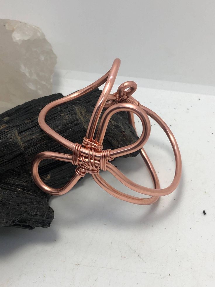 Copper  Egyptian Kemetic Ankh Bracelet - Infinite Treasures, LLC Handmade Flexible Bracelet, Adjustable Rose Gold Cuff Bracelet, Handmade Flexible Jewelry For Gifts, Adjustable Nickel-free Cuff Bracelet, Unique Adjustable Bangle Bracelet, Elegant Handmade Copper Bracelets, Elegant Copper Bracelet As A Gift, Elegant Copper Bracelets As Gift, Adjustable Hand Wrapped Bracelets