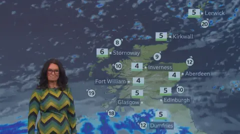  BBC Scotland weather presenter Judith Ralston has the latest update.