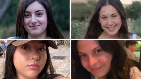 Reuters A composite photo of  Karina Ariev, Naama Levy, Daniella Gilboa and Liri Albag