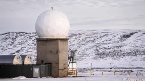 The Pituffik Space Base (formerly Thule Air Base) is pictured in northern Greenland