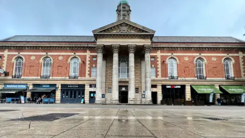 Peterborough's red brick town hall on Bridge Street