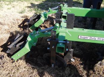 Strip tilling.