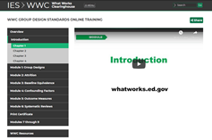 WWC Advanced Group Design Standards Online Training thumbnail