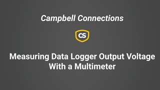 basic troubleshooting 1: measuring data logger output voltage with a multimeter