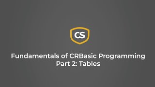 fundamentals of crbasic programming part 2: tables