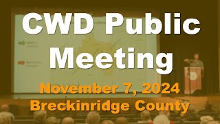 Watch Video - CWD Public Meeting<br/>in Breckinridge County