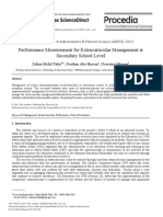 2013 - Performance Measurement For Extracurricular Management at Secondary School Level