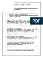 Modern Bio-Analytical Techniques (MPA 202T)