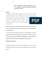 Propuesta de Gestión Ambiental para Favorecer Con El Fortalecimiento A La Empresa de Recuperadores de Residuos Sólidos en La Ciudad de Neiva, Huila