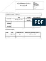 Procédure Du Dosage Du Calcium