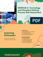 MODULE 6 Toxicology and Standard Setting Process Risk Assessment