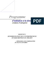 MODULE 1-Initiation Plan D'affaires