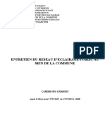 Entretien Du Reseau D'Eclairage Public Au Sein de La Commune