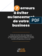 EBOOK Les 7 Erreurs À Éviter Au Lancement de Votre Business