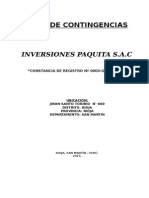 Plan de Contingencias INVERSIONES PAQUITA SAC