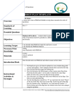 Lesson Plan Template: Standards of Learning Essential Questions