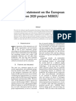 Joint Civic Statement On The European Horizon 2020 Project MIREU