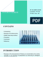 Bioassay of D-Tubocurarine