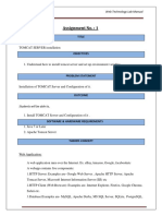 1 Web Technology Assignment No 1