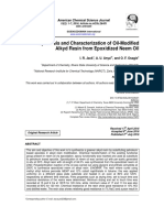 Synthesis and Characterization of Oil-Modified Alkyd Resin From Epoxidized Neem Oil