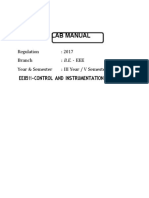 Ee8511 Control and Instrumentation Laboratory PMC