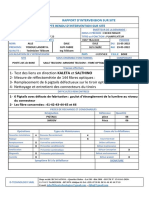 Rapport de Travaux Reflectometrie - Poste 225 Boke