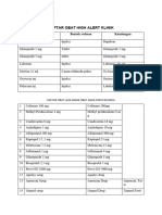 Obat Lasa & Obat High Alert Klinik